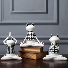 Load image into Gallery viewer, White Yoga/Meditation Frog Ornament