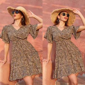 French Printed Chiffon Dress