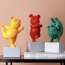 Load image into Gallery viewer, Yoga Bulldog Statue Ornament