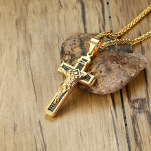 Load image into Gallery viewer, Jesus Cross Necklace