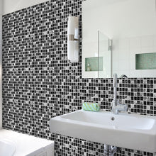 Load image into Gallery viewer, Black Mosaic Creative Tiles Stickers