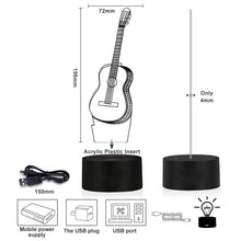 Load image into Gallery viewer, 3D  guitar lamp 7 Color Changing Night Light