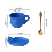 Load image into Gallery viewer, Metal touching face creative ceramic kiss Coffee cup