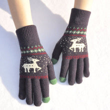 Load image into Gallery viewer, Elk Snowflake Printed Knitted Touchscreen Glove