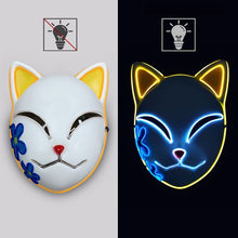 Load image into Gallery viewer, Halloween led glowing cat mask