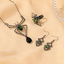 Load image into Gallery viewer, Retro Style Halloween Spider Jewelry Set