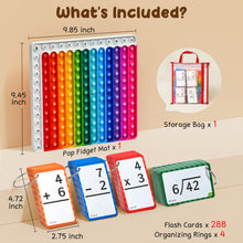 Load image into Gallery viewer, Math Flash Cards and Pop Fidget Chart