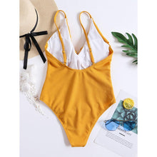 Load image into Gallery viewer, Falbala Solid One-Piece Swimsuit