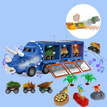 Load image into Gallery viewer, Dinosaur transport toy car with its own music and lights