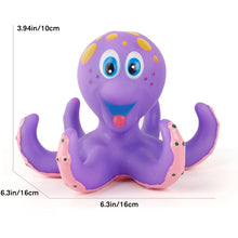 Load image into Gallery viewer, Floating Purple Octopus with 3 Hoopla Rings