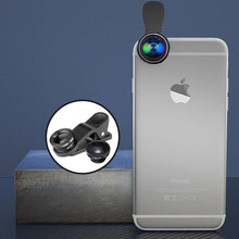 Load image into Gallery viewer, 3 in 1 Clip on 180 Degree Fish Eye Lens
