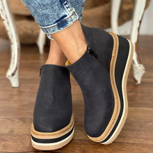 Load image into Gallery viewer, Platform Heeled Boots with Zipper