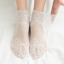 Load image into Gallery viewer, Transparent Lace Mesh Socks