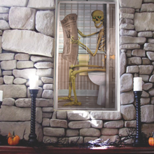 Load image into Gallery viewer, Skeleton Restroom Door Sticker