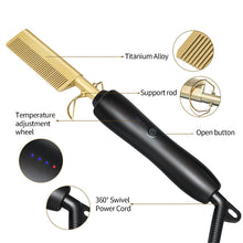 Load image into Gallery viewer, Heating Straight Curling Hair Comb