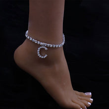 Load image into Gallery viewer, Rhinestone Letter Anklets