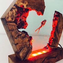 Load image into Gallery viewer, Resin Wood Light Lamp