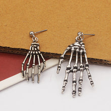 Load image into Gallery viewer, Women&#39;s Asymmetric Skull Hand Earrings
