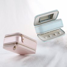 Load image into Gallery viewer, Portable Jewelry Storage Box with Mirror