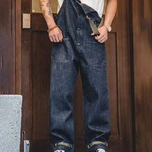 Load image into Gallery viewer, RETRO NAVY BLUE DENIM JUMPSUIT