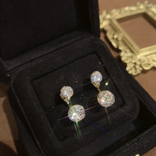 Load image into Gallery viewer, Simple Hollow Diamond Ball Earrings