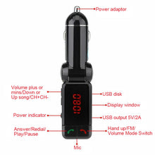 Load image into Gallery viewer, Car Bluetooth FM transmitter