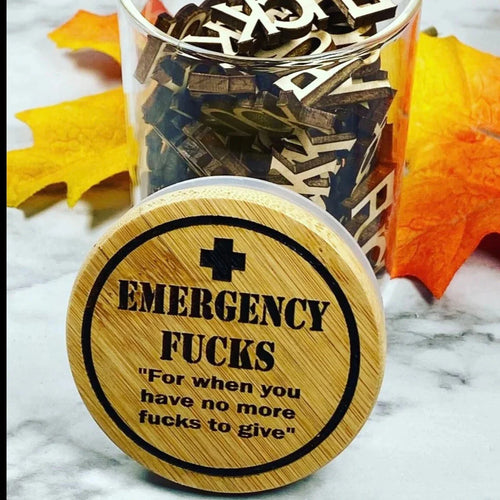 Emergency F**k jar- Funny Give a F**k jar
