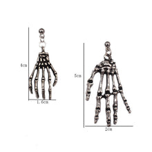 Load image into Gallery viewer, Women&#39;s Asymmetric Skull Hand Earrings