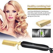 Load image into Gallery viewer, Heating Straight Curling Hair Comb