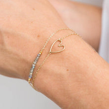 Load image into Gallery viewer, Heart Outline Ankle Bracelet