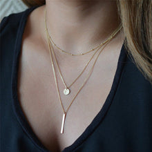 Load image into Gallery viewer, Multilayer Pendant Long Chain Necklace