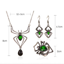 Load image into Gallery viewer, Retro Style Halloween Spider Jewelry Set