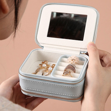 Load image into Gallery viewer, Portable Jewelry Storage Box with Mirror