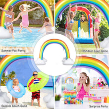 Load image into Gallery viewer, Inflatable Water Spray Rainbow Arch