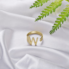 Load image into Gallery viewer, Women&#39;s adjustable letter ring