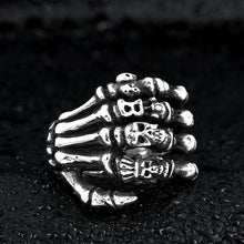 Load image into Gallery viewer, Punk Style Skull Finger Ring