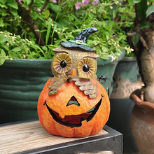 Load image into Gallery viewer, Pumpkin Head Owl Ornament