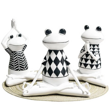 Load image into Gallery viewer, White Yoga/Meditation Frog Ornament