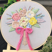 Load image into Gallery viewer, Colorful floral embroidery craft kits