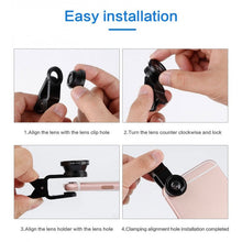 Load image into Gallery viewer, 3 in 1 Clip on 180 Degree Fish Eye Lens