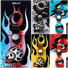 Load image into Gallery viewer, Colorful Skull Helmet Keychain