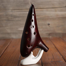 Load image into Gallery viewer, [HOT SALE]-12 Holes Ocarina Alto C Smoldering Ceramic Submarine SharpChain +Display BaseS