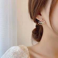 Load image into Gallery viewer, Beaded Rhinestone Tassel Earrings