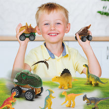 Load image into Gallery viewer, Dinosaur transport toy car with its own music and lights