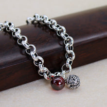 Load image into Gallery viewer, Bell Bracelet and Red Garnet