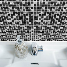 Load image into Gallery viewer, Black Mosaic Creative Tiles Stickers