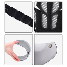 Load image into Gallery viewer, Bike Helmet with Goggles Visor and LED Back Light