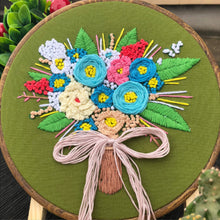 Load image into Gallery viewer, Colorful floral embroidery craft kits