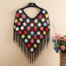 Load image into Gallery viewer, Vintage Hollowed Out Knitted Hessian Shawls