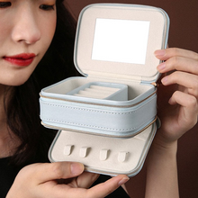 Load image into Gallery viewer, Portable Jewelry Storage Box with Mirror